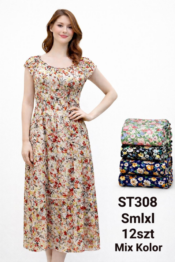 Sukienki damskie Roz Standard, Mix Kolor .Paczka 12 szt